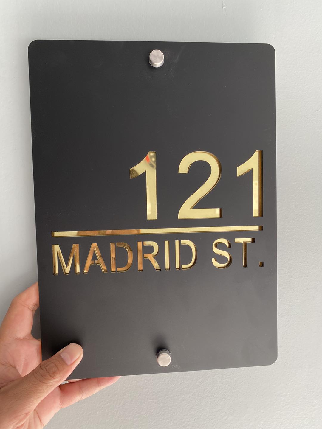 Personalize House Number Sign Acrylic