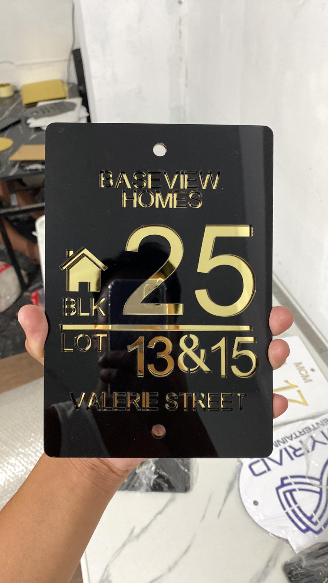 Personalize House Number Sign Acrylic
